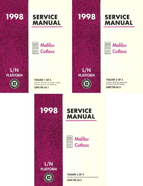 1998 Chevrolet Malibu, Cutlass Factory Shop Service Manual