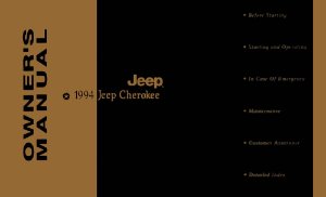 1994 Jeep Cherokee Owner's Manual