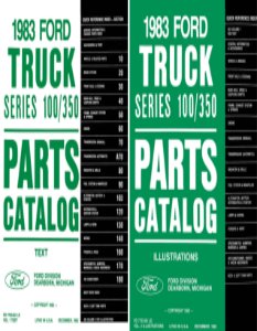 1983 Ford Truck F-150, F-250, F-350 Parts Book
