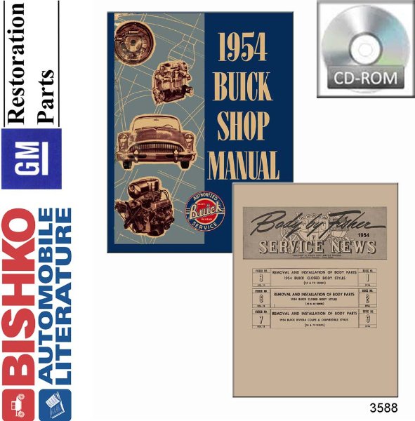 1954 Buick ALL MODELS FISHER BODY Factory Shop Service Manual