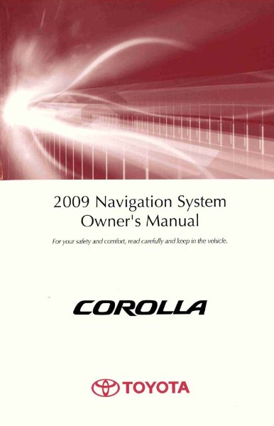 2009 Toyota Corolla Owner's Manual