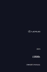 2025 Lexus LS 500H Owner's Manual