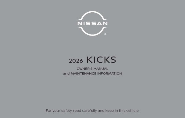 2026 Nissan Kicks Owner's Manual