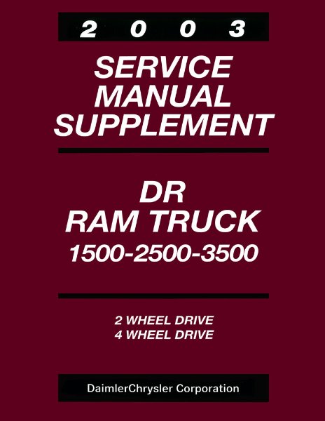 2003 Dodge Truck Light Duty Factory Shop Service Manual