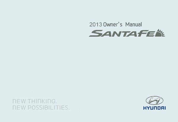 2013 Hyundai Santa Fe Owner's Manual