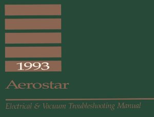 1993 Ford Truck Aerostar Wiring Diagrams Manual