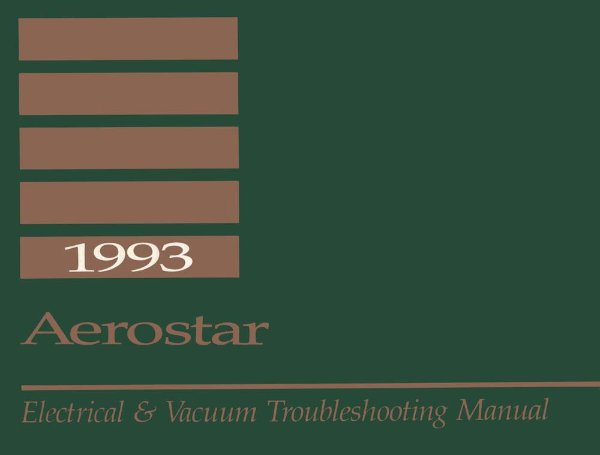 1993 Ford Truck Aerostar Wiring Diagrams Manual