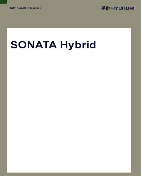 2022 Hyundai Sonata Hybrid Owner's Manual