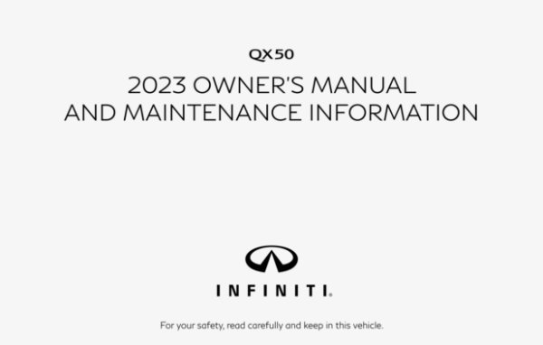 2023 Infiniti QX50 Owner's Manual