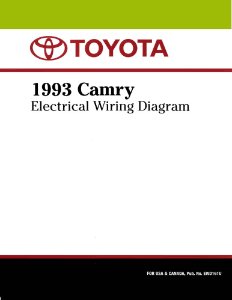 1993 Toyota Camry Wiring Diagrams Manual
