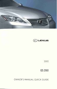 2012 Lexus ES 350 Owner's Manual