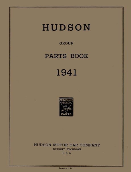 1941 Hudson All Models Parts Book