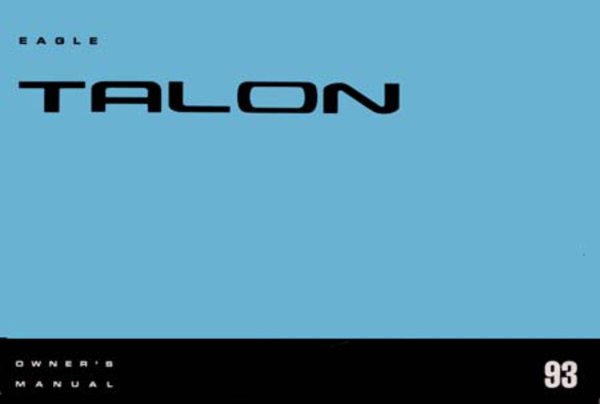 1993 Eagle Talon Owner's Manual