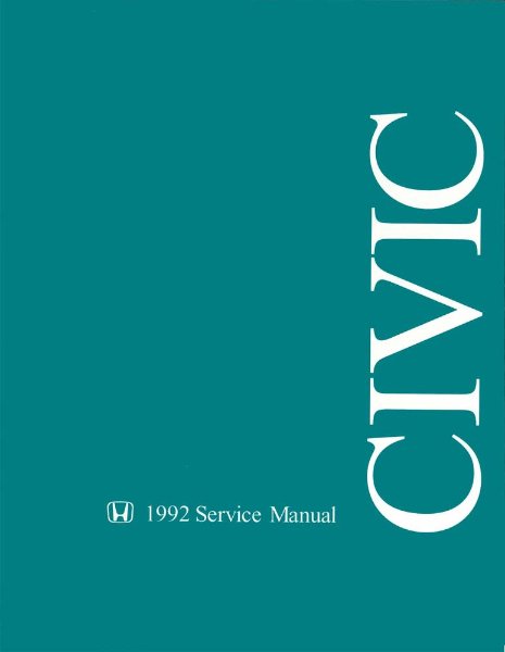 1992 Honda Civic Factory Shop Service Manual