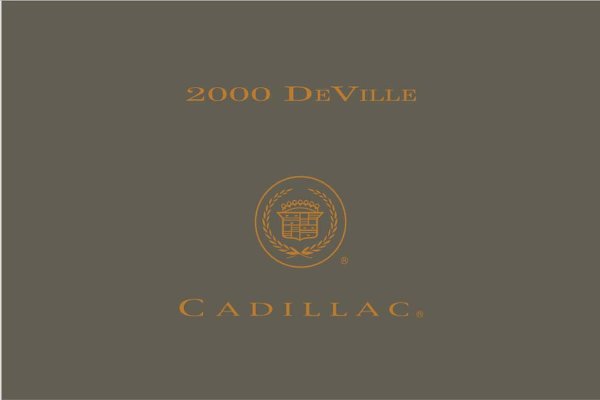 2000 Cadillac Deville Owner's Manual