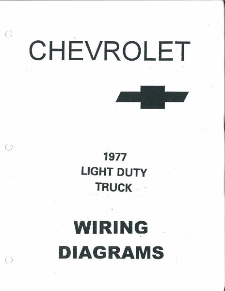 1977 Chevrolet Truck CK 10-30 SERIES Wiring Diagrams Manual