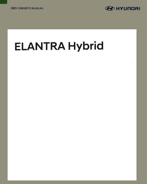 2023 Hyundai Elantra Hybrid Owner's Manual