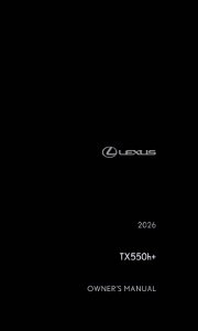 2026 Lexus TX 550H+ Owner's Manual