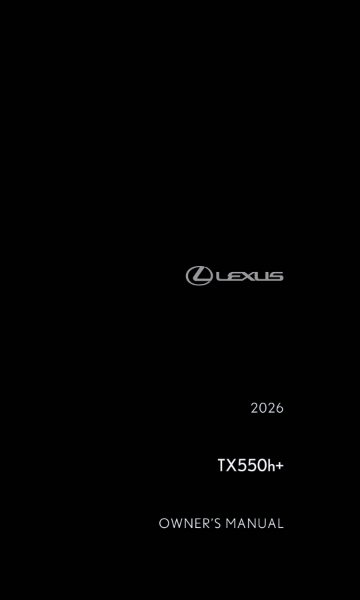 2026 Lexus TX 550H+ Owner's Manual
