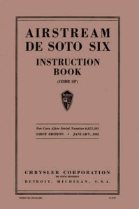 1935 DeSoto Airstream 6 Owner's Manual