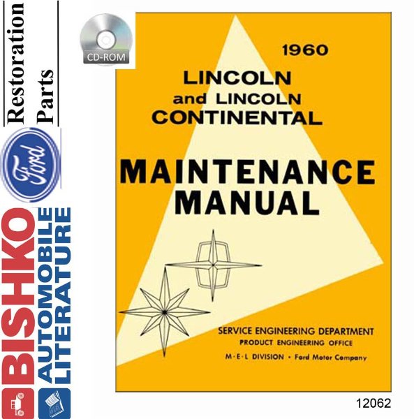 1960 Lincoln Continental, Lincoln Series, Premier Factory Shop Service Manual