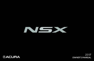 2017 Acura NSX Owner's Manual