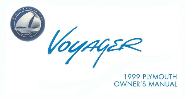 1999 Plymouth Voyager Owner's Manual