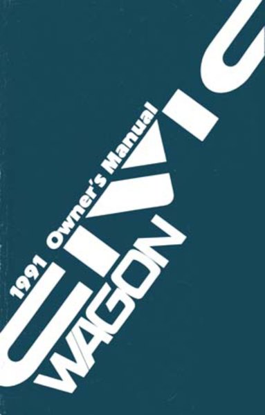 1991 Honda Civic Wagon Owner's Manual