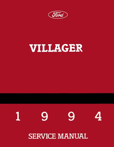 1994 Ford Villager Factory Shop Service Manual