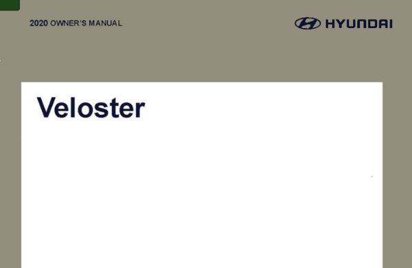 2020 Hyundai Veloster Owner's Manual