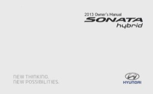 2013 Hyundai Sonata HEV Owner's Manual
