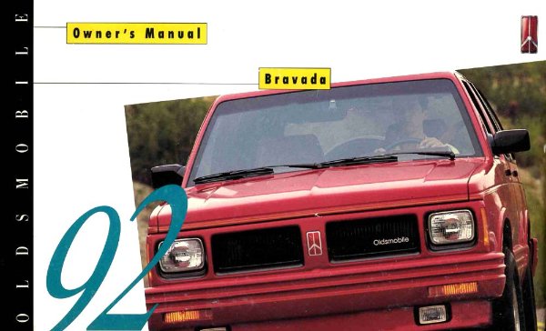 1992 Oldsmobile Bravada Owner's Manual