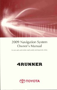 2009 Toyota 4Runner Owner's Manual
