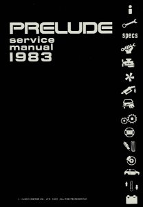 1983 Honda Prelude Factory Shop Service Manual