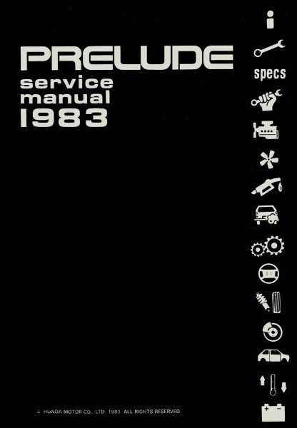 1983 Honda Prelude Factory Shop Service Manual