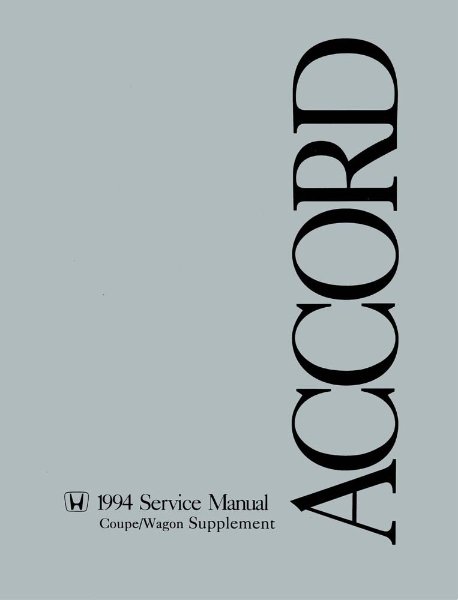1994 Honda Accord Coupe Wagon Factory Shop Service Manual