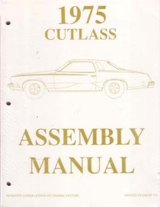 1975 Oldsmobile Cutlass Assembly Manual Book Rebuild Instructions Illustrations