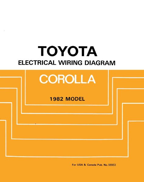 1982 Toyota Corolla Wiring Diagrams Manual