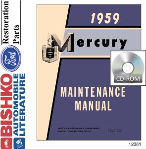 1959 Ford Mercury Shop Service Repair Manual PDF