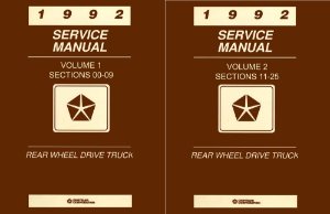 1992 Dodge D/W 150-350 Truck, Ramcharger Factory Shop Service Manual