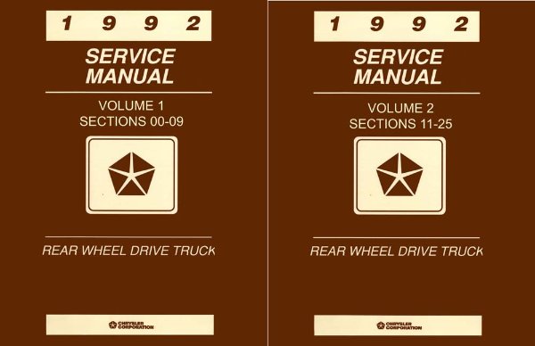 1992 Dodge D/W 150-350 Truck, Ramcharger Factory Shop Service Manual