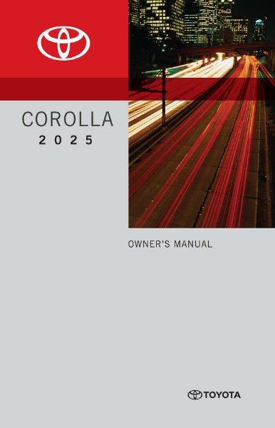 2025 Toyota COROLLA Owner's Manual