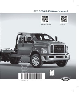 2018 Ford F-650, F-750 F-SUPER DUTY Owner's Manual