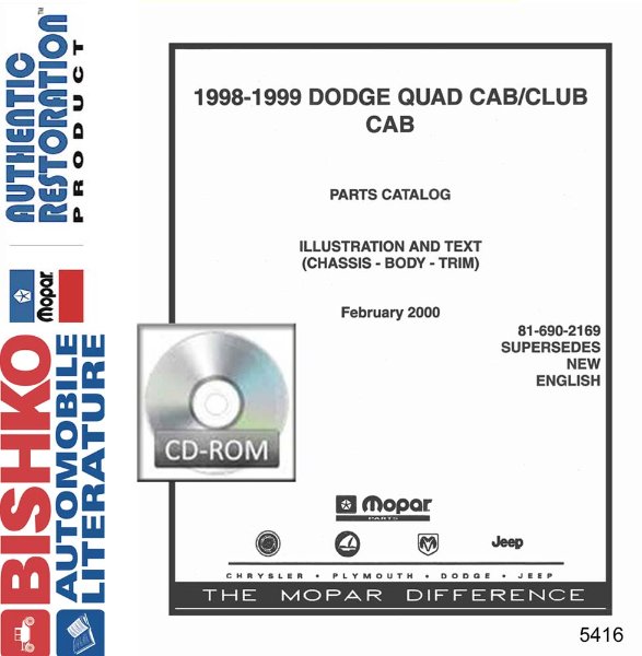 1998 1999 Dodge Truck Part Numbers Book PDF List Guide Interchange Drawing