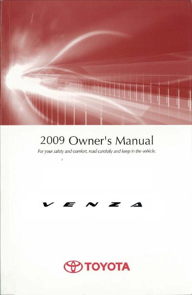 2009 Toyota VENZA Owner's Manual