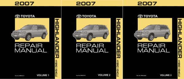 2007 Toyota Highlander Hybrid Factory Shop Service Manual