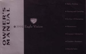 1994 Eagle Vision Owner's Manual