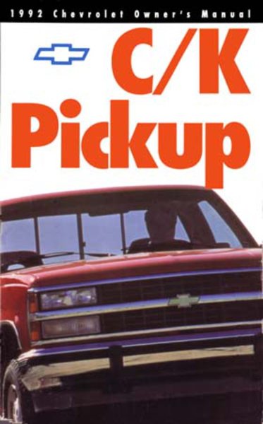1992 Chevrolet Silverado 1500, Silverado 2500, Silverado 3500 Owner's Manual