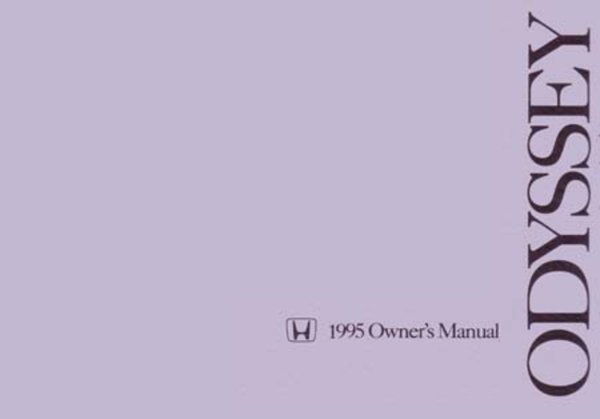 1995 Honda Odyssey Owner's Manual