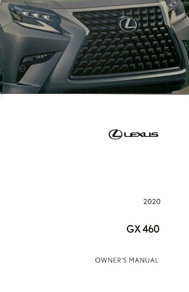 2020 Lexus GX 460 Owner's Manual